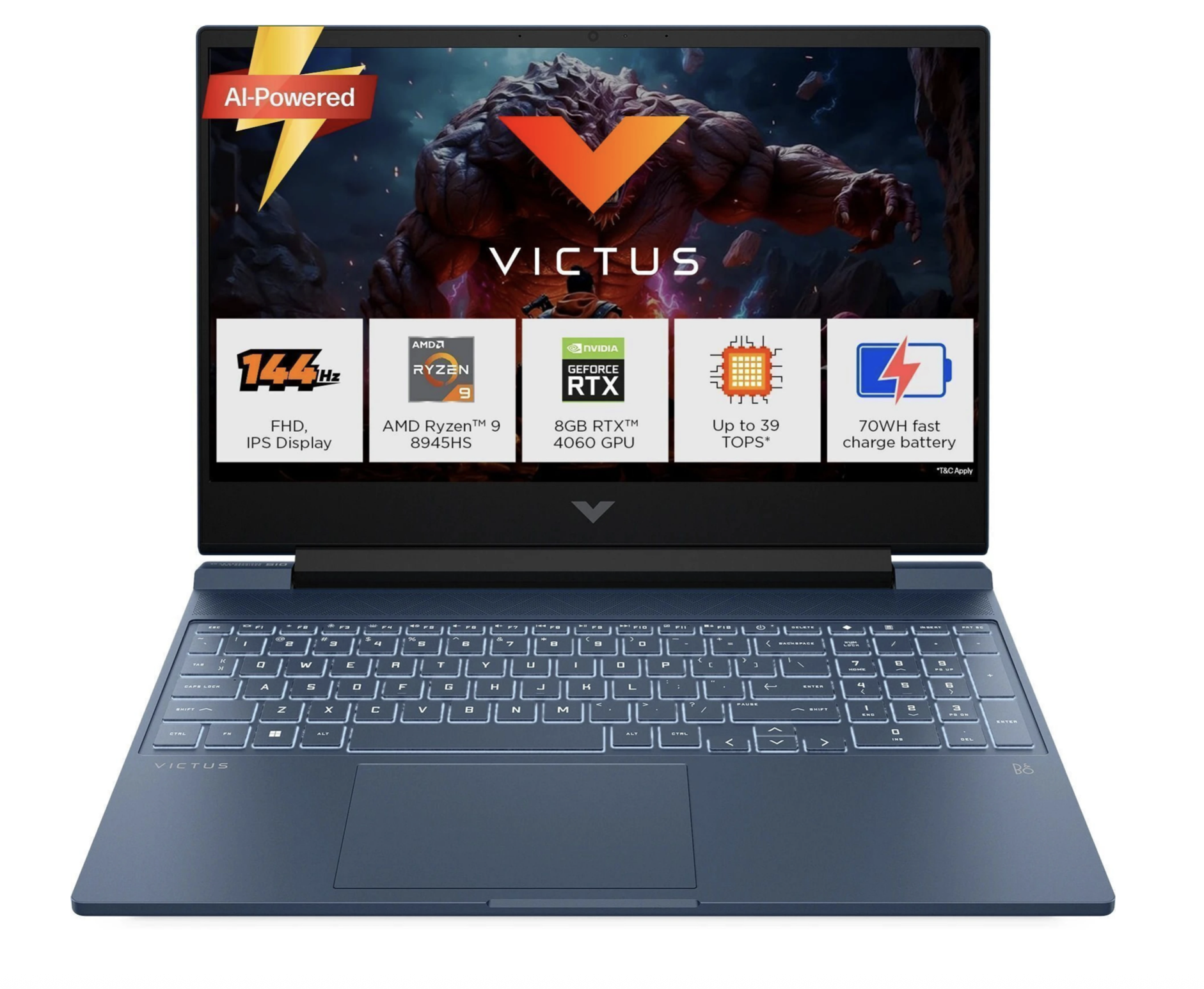 HP Victus, AMD Ryzen 9-8945HS, 8GB RTX 4060, 16GB RAM (Upgradeable) 1TB SSD, 144Hz, 300nits, IPS, FH